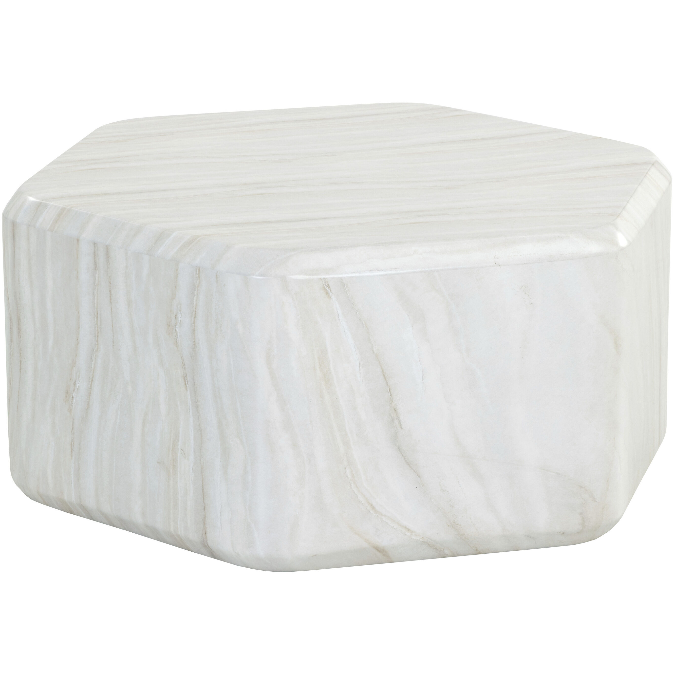 Spezza 33 X 29.5 inch Marble Look / Cream Outdoor Coffee Table